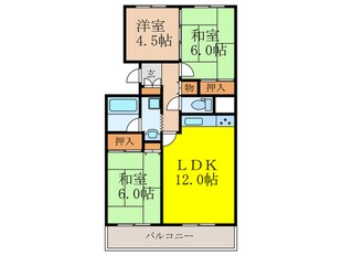 ﾌｫﾙｸ北千里E棟の物件間取画像